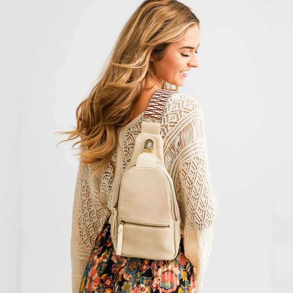 Urban Expressions | Textured Crossbody Sling Bag | Faux Leather | Adjustable - Picture 1 of 13